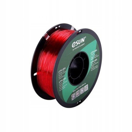 eSun TPU-95A Filament Transparentní Červená