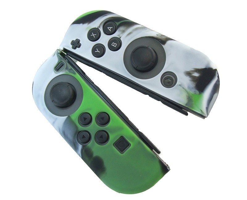 2xETUI Silikonový Joy-con Switch Camo Green