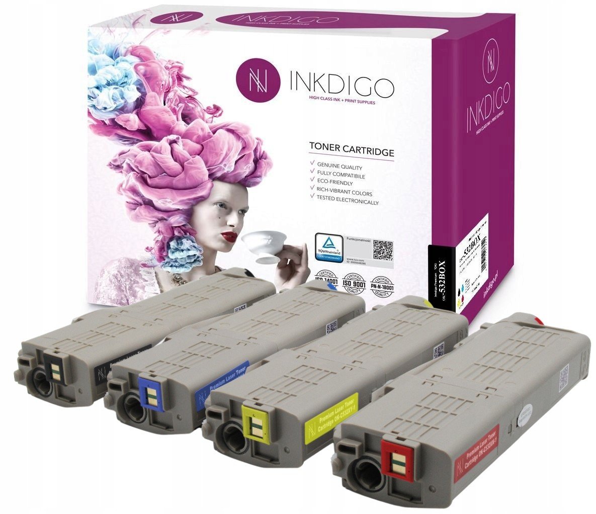 4x Toner Do Oki C532dn C542dn MC563dn MC573d Cmyk