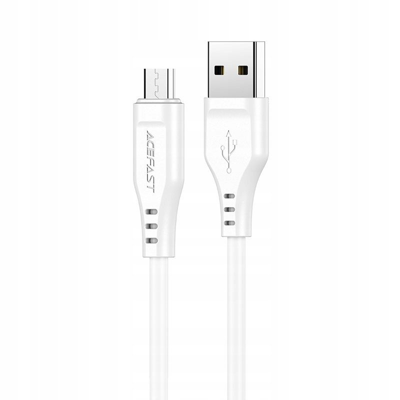 Acefast Usb kabel micro Usb 1,2m, 2,4A bílý (C3