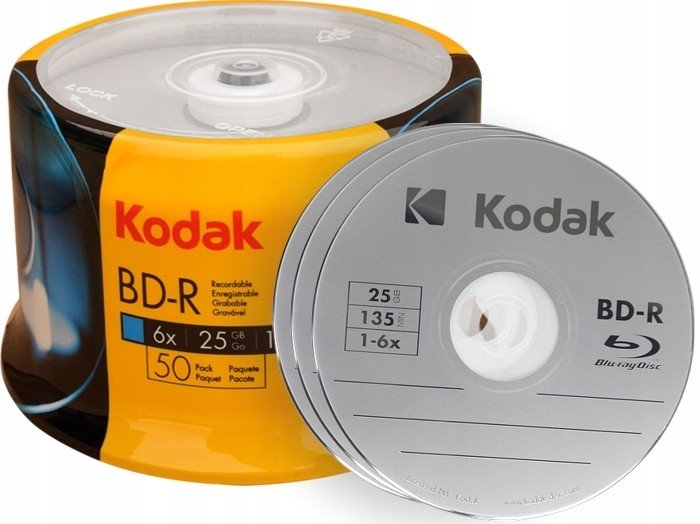 Disky Kodak Bd-r blu-ray 25GB 1-6x balení Cake 50