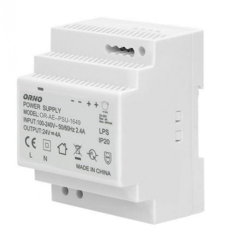 Napájecí adaptér na Din lištu 24VDC 4A 100W OR-PSU-1649