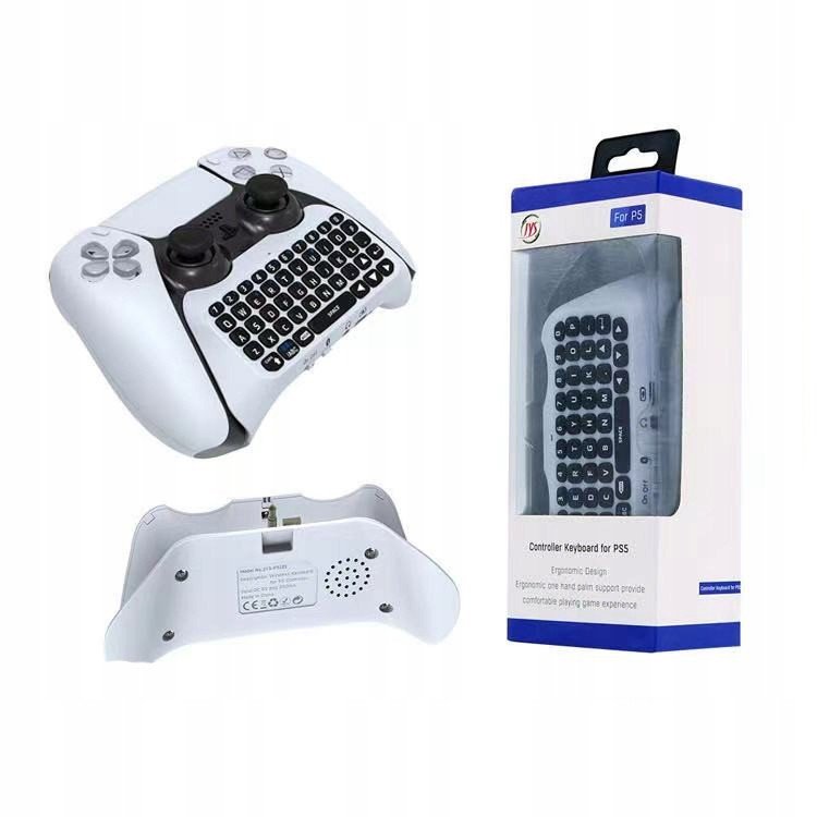 Bezdrátová klávesnice pro ovladač PS5 bílá