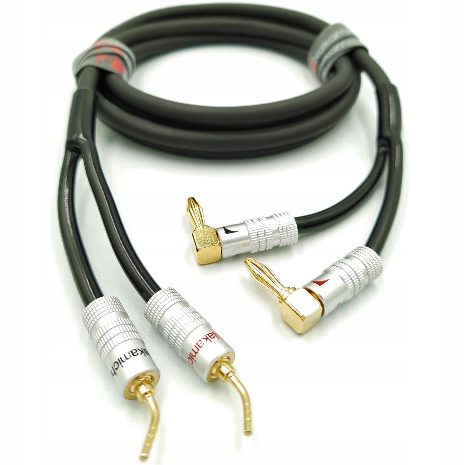 Nakamichi Reproduktorový kabel 2x1,5 kolíky rovné 3m