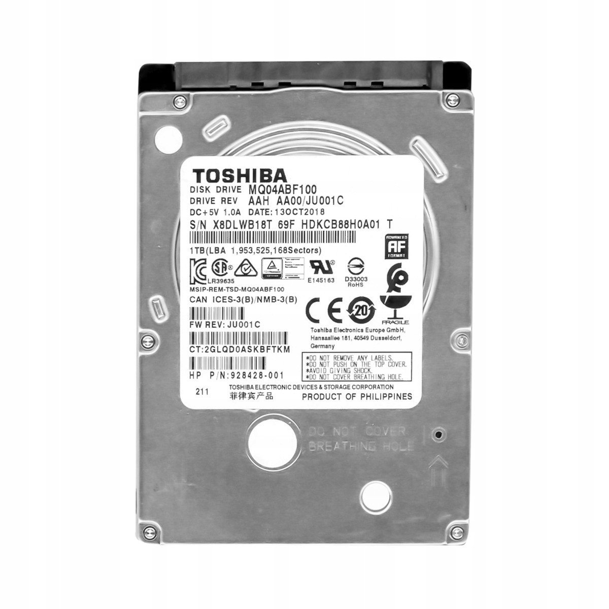 Toshiba 1TB 5,4k 128MB Sata III 2,5'' MQ04ABF100