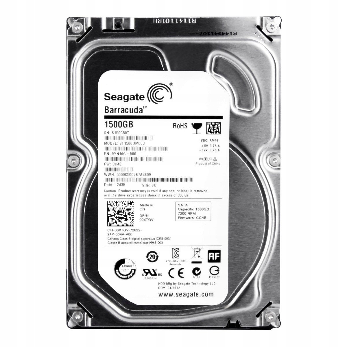 Dell 00XTGV 1.5TB 7.2K Sata III 3.5'' ST1500DM003