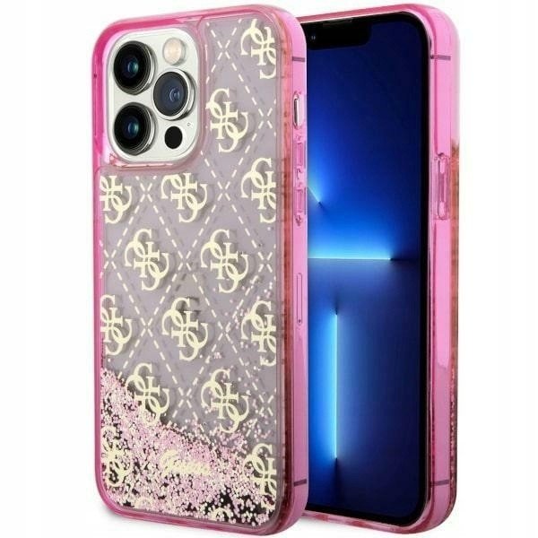 Pouzdro Guess GUHCP14LLC4PSGP Apple iPhone 14 Pro růžové
