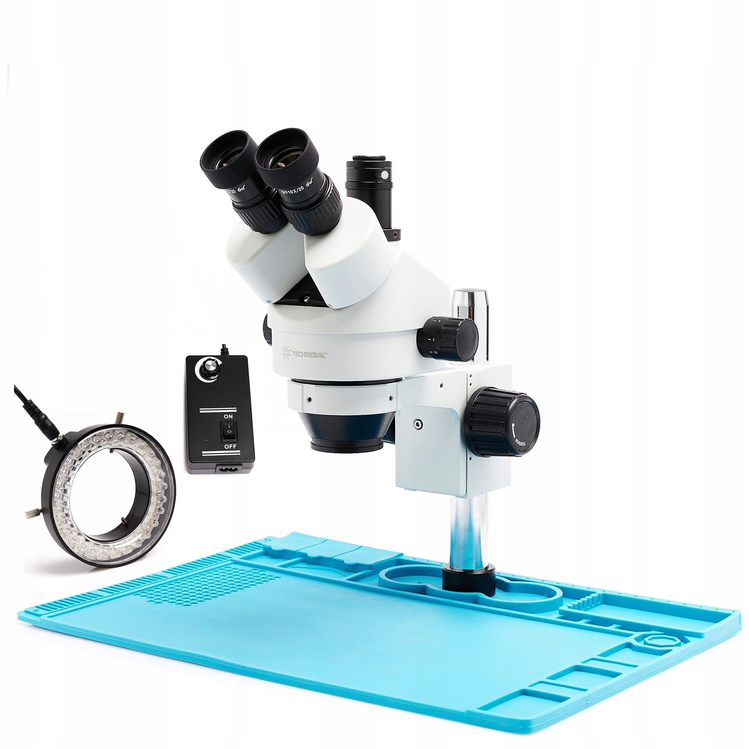Stereoskopický Mikroskop Trinokulární 7-45 Základna 48X32