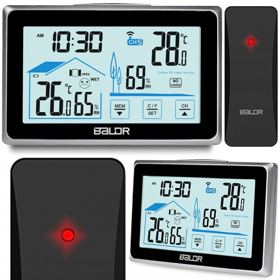 Meteorologická stanice s displejem BD-910 černá