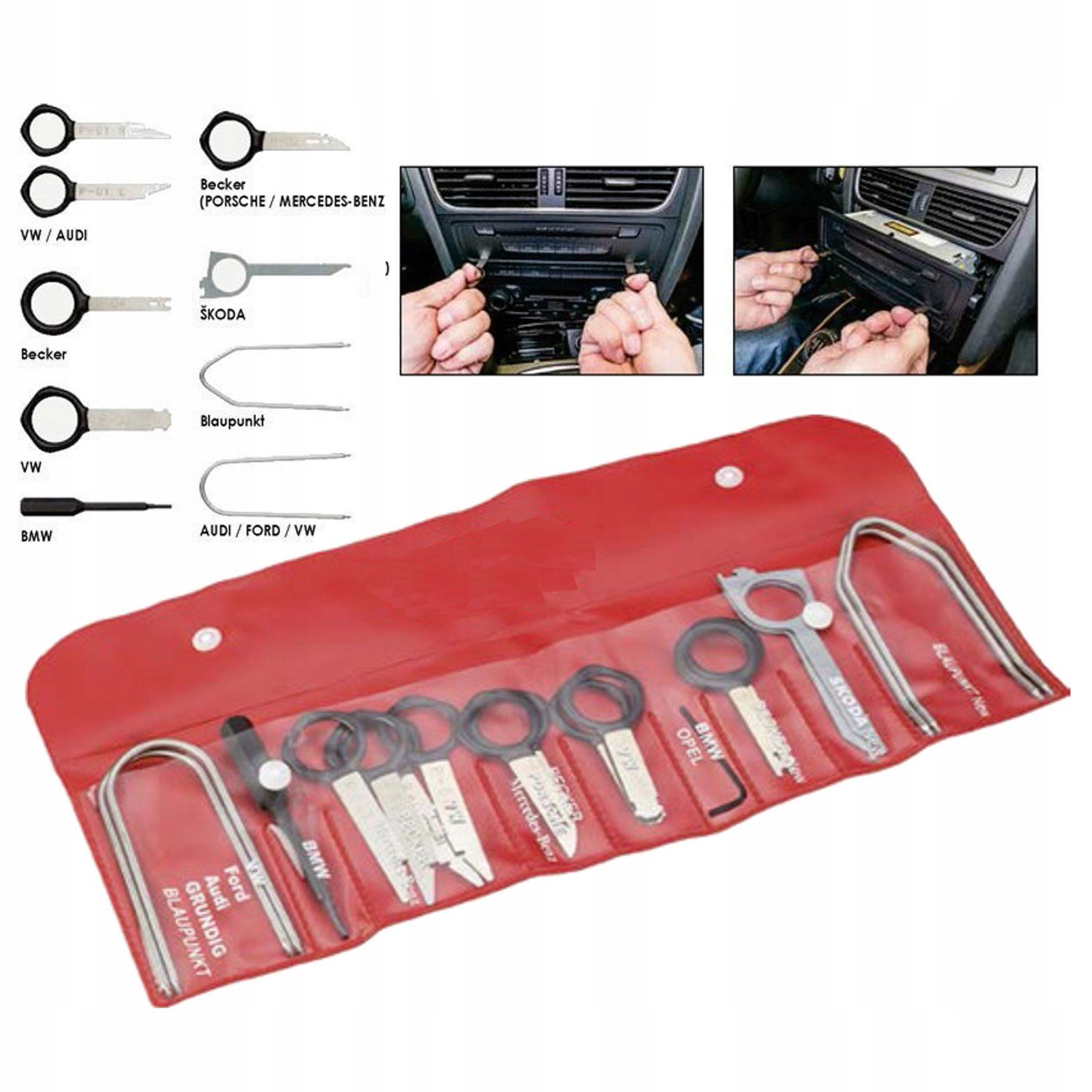 Klíče Pro Vytažení Rádia Mercedes Opel Audi Bmw