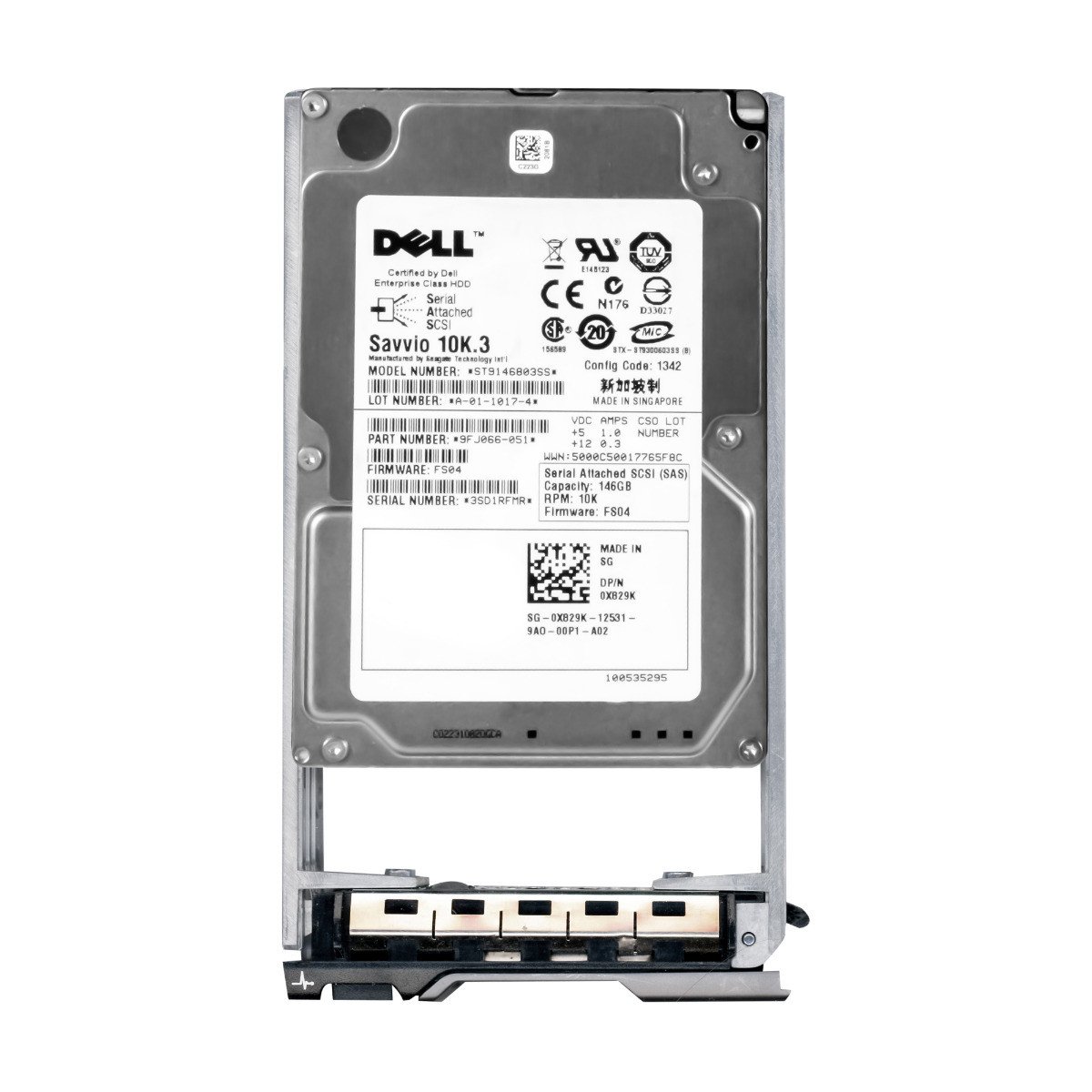 Dell 0X829K 146GB 10K 16MB Sas 2,5'' ST9146803SS