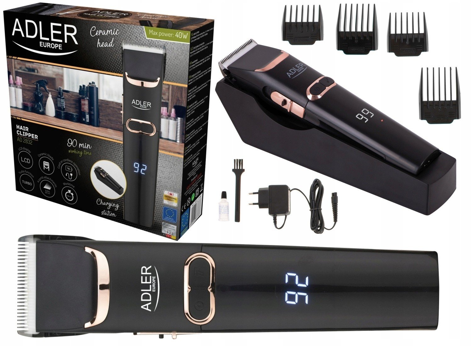 Zastřihovač Vlasů Bezdrátový 4 Nástavce