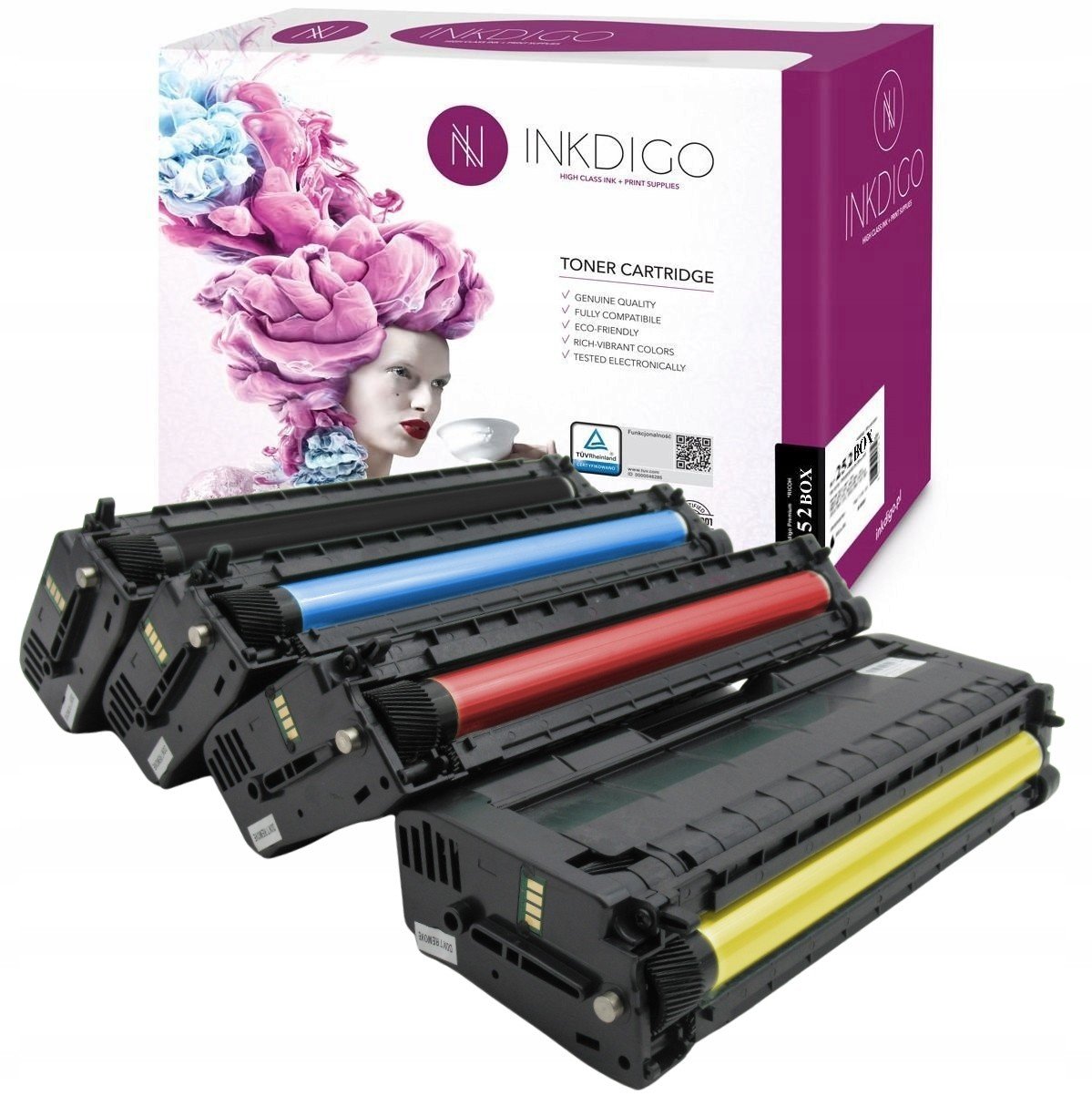 4x náhradní Inkdigo pro tiskárnu Ricoh Spc 252 262