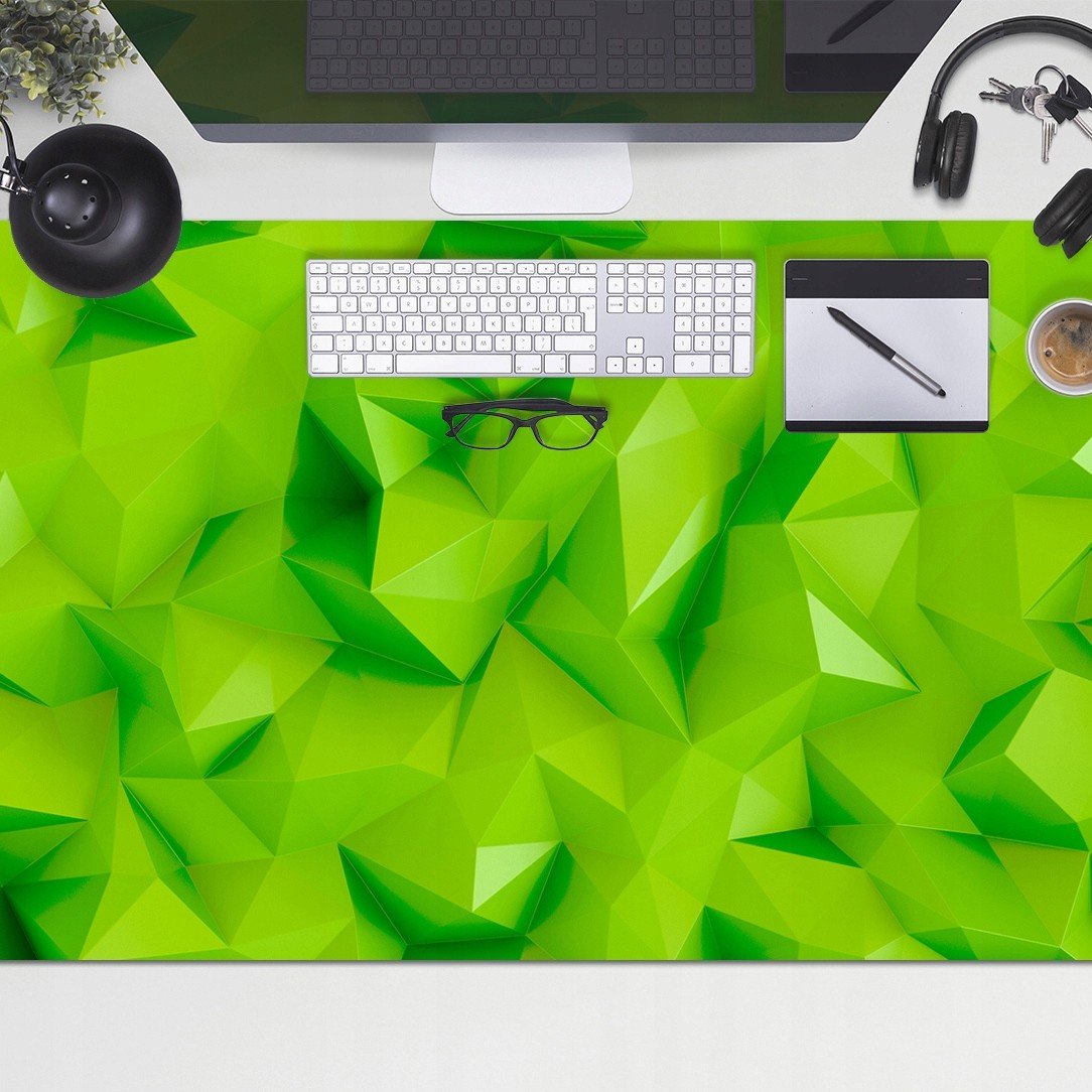 Podložka podložka Abstrakce zelená Deskmat 100x50 cm