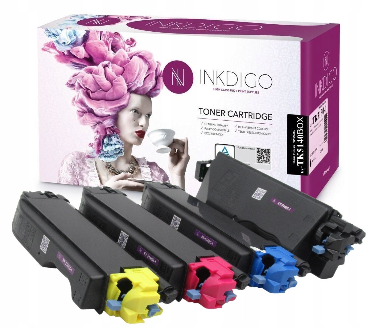 4x Toner pro Kyocera TK5140 Ecosys P6130cdn Set