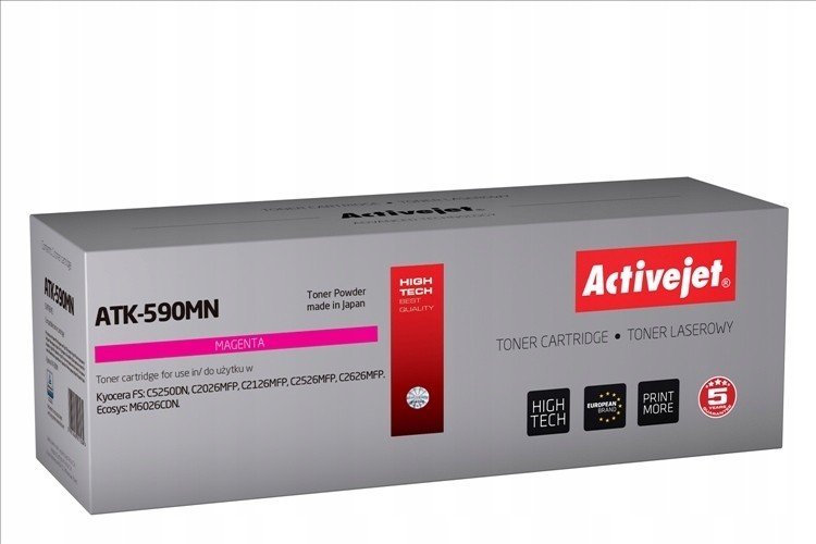 Toner Activejet ATK-590M Kyocera TK-590M červený