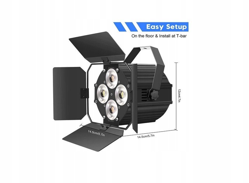 Jevištní reflektor s klapkami 4 Led DMX512 120W