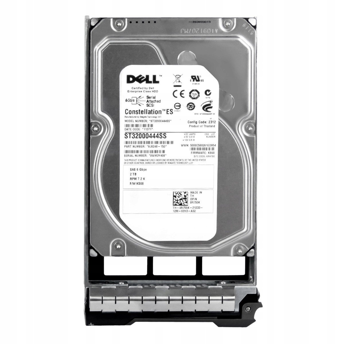 Dell 0R755K 2TB 7.2K 16MB SAS-2 3.5'' ST32000444SS