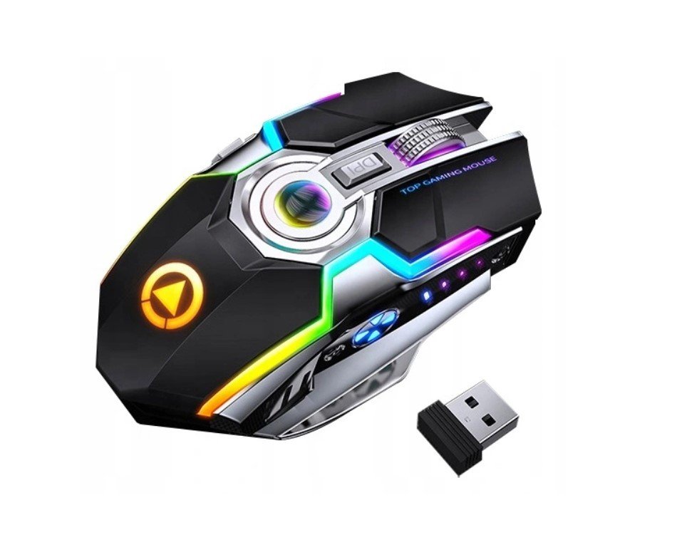 Profesionální Tichá Herní Myš Podsvícená