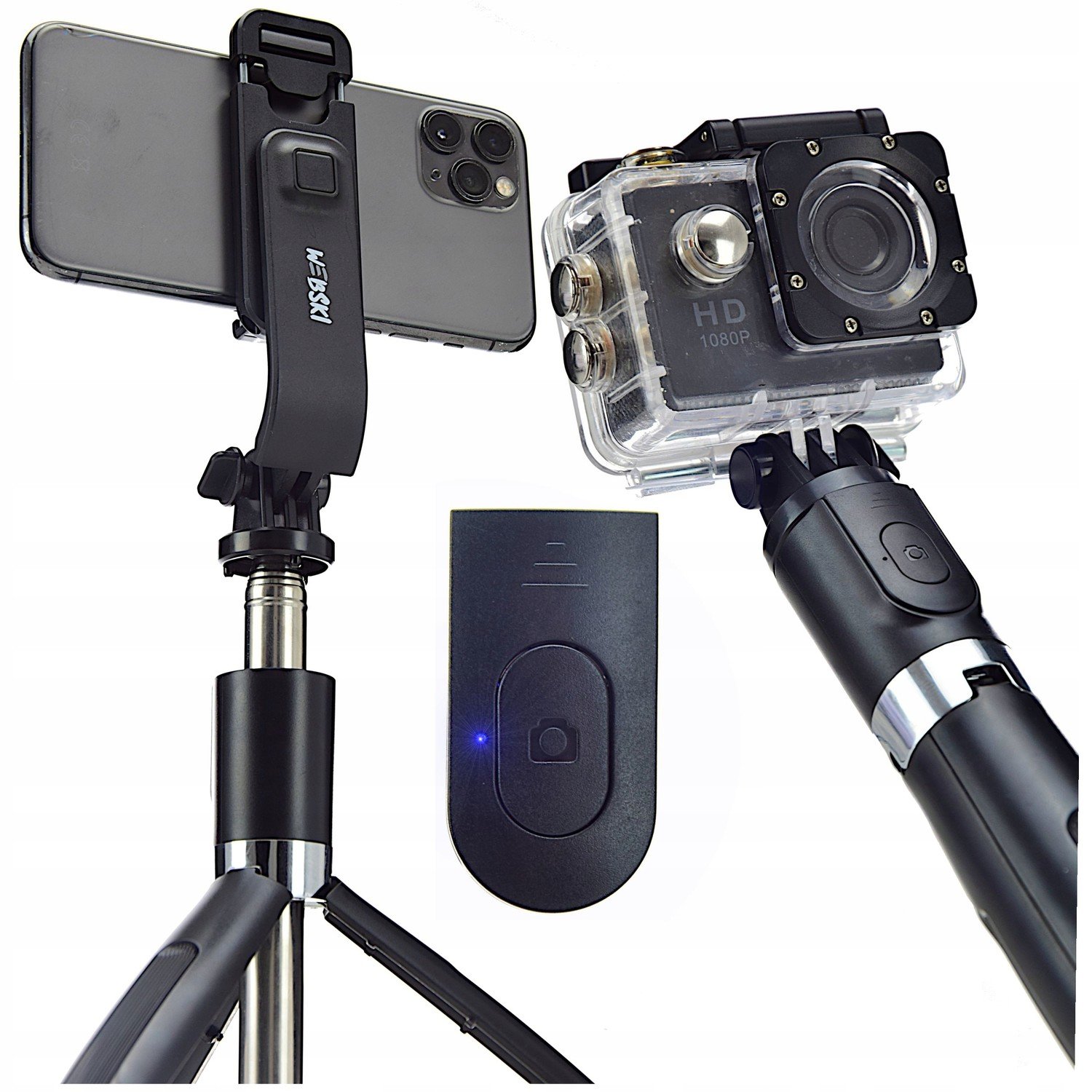 Selfie Tyč Stativ Pro Telefon Gopro Kamery