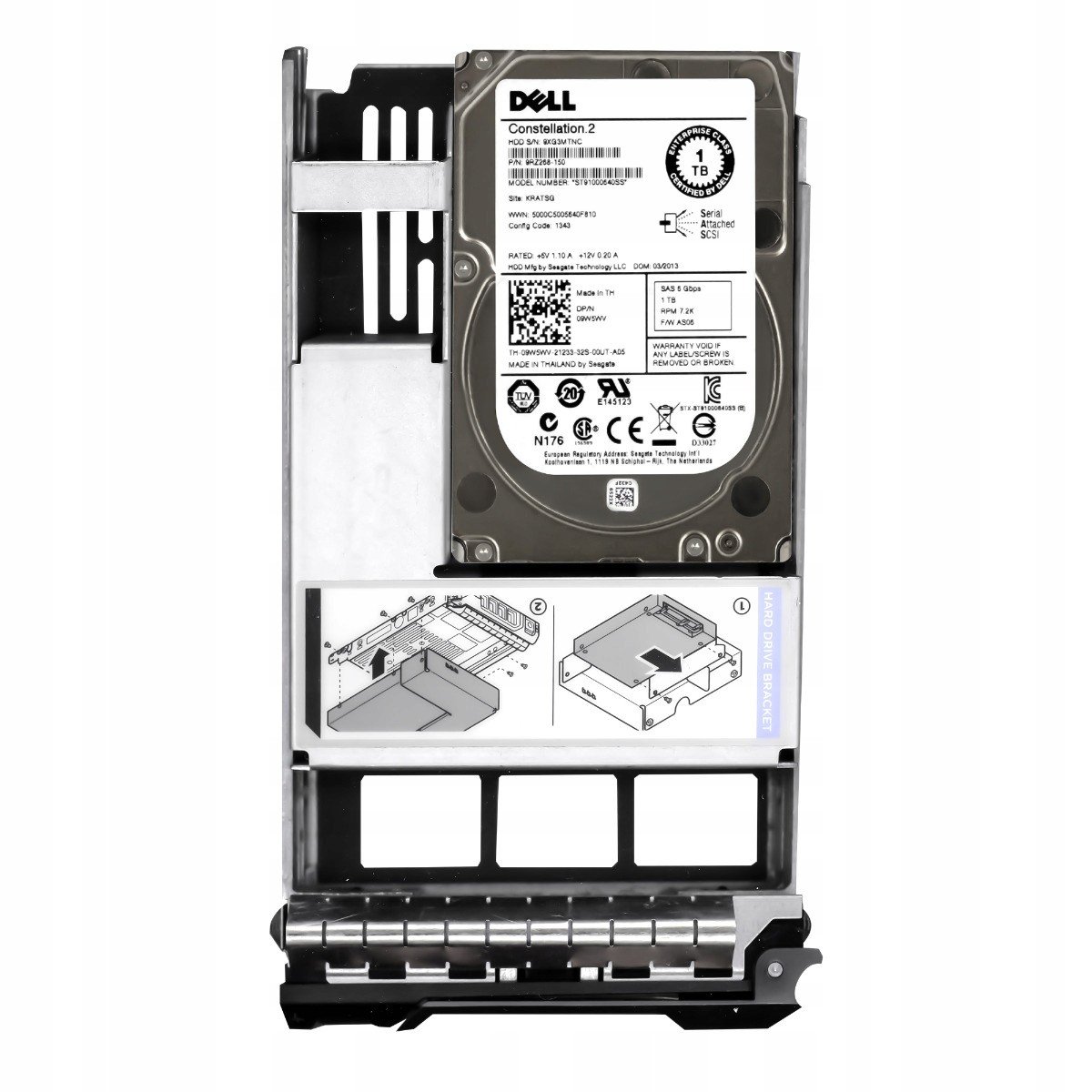 Dell 09W5WV 1TB 7,2K 64MB SAS-2 3,5'' ST91000640SS