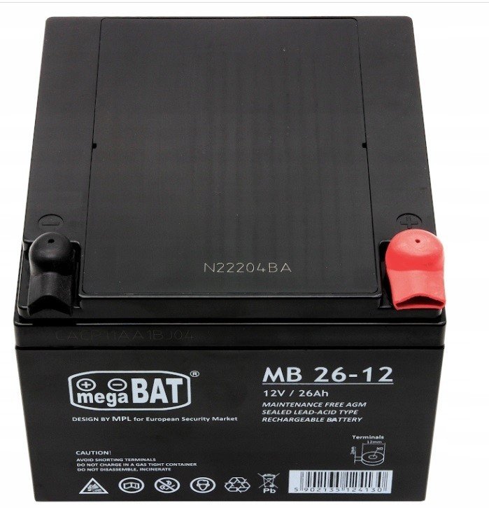 MB26-12V Nouzové napájení automatizace MegaBat