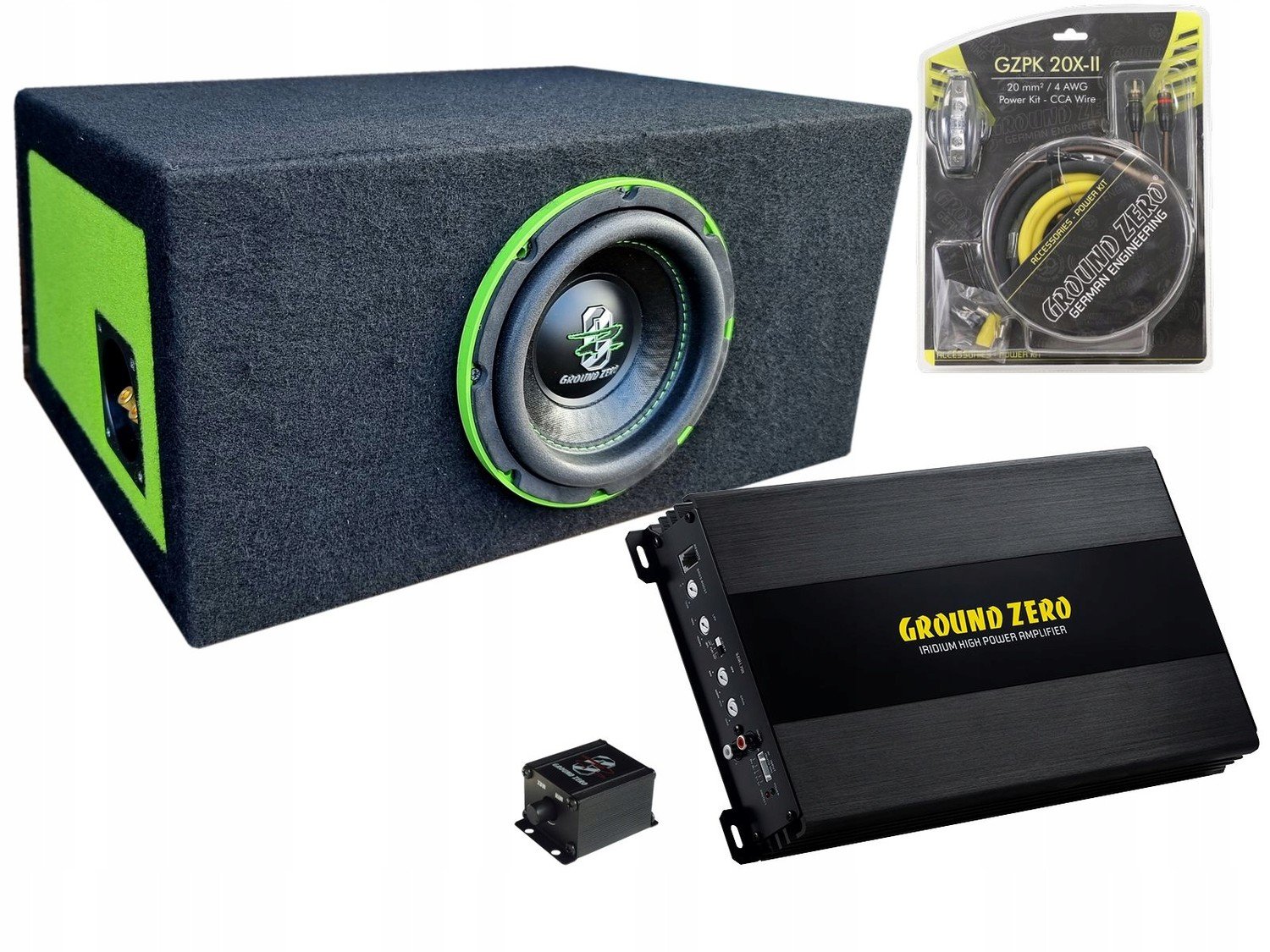 Ground Zero Gzhw 16 Bass kIT subwoofer vzpěra kabelů