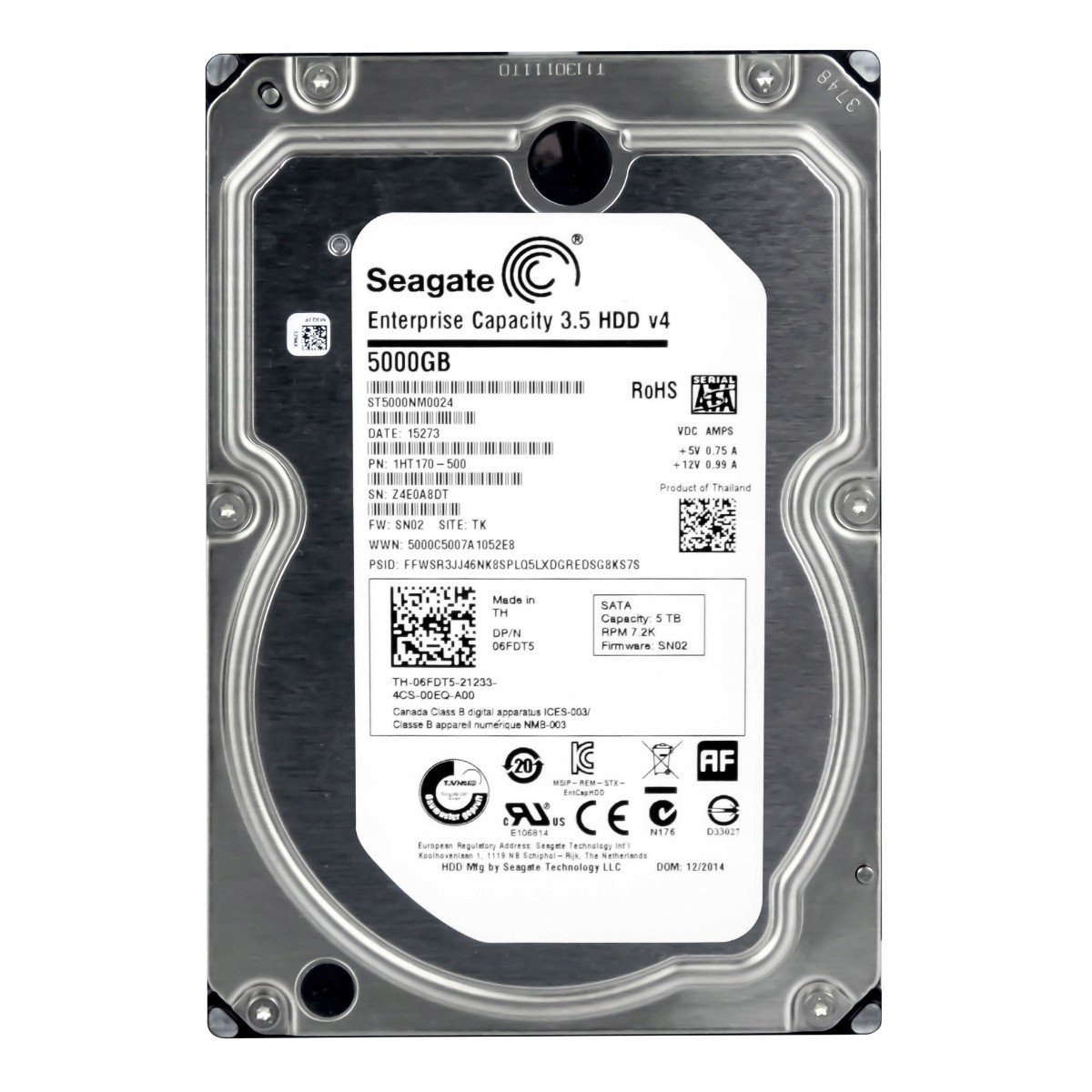 Dell 06FDT5 5TB 7.2K Sata III 3.5'' ST5000NM0024