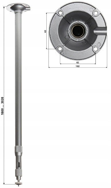 Teleskopický Stropní Držák Kamery BR-150X300