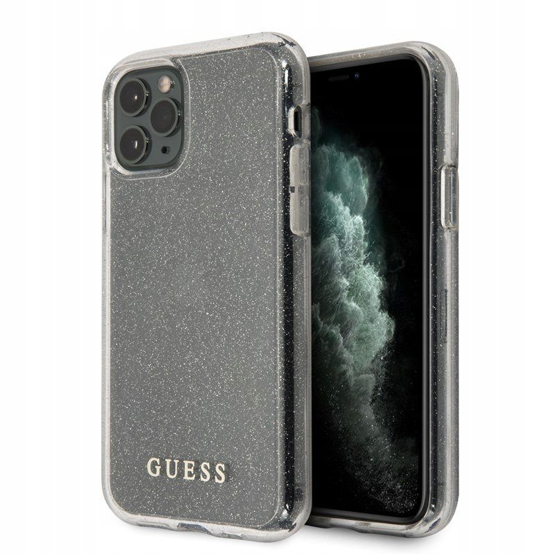 Guess Glitter Case – iPhone 11 Pro Case (stříbrný)