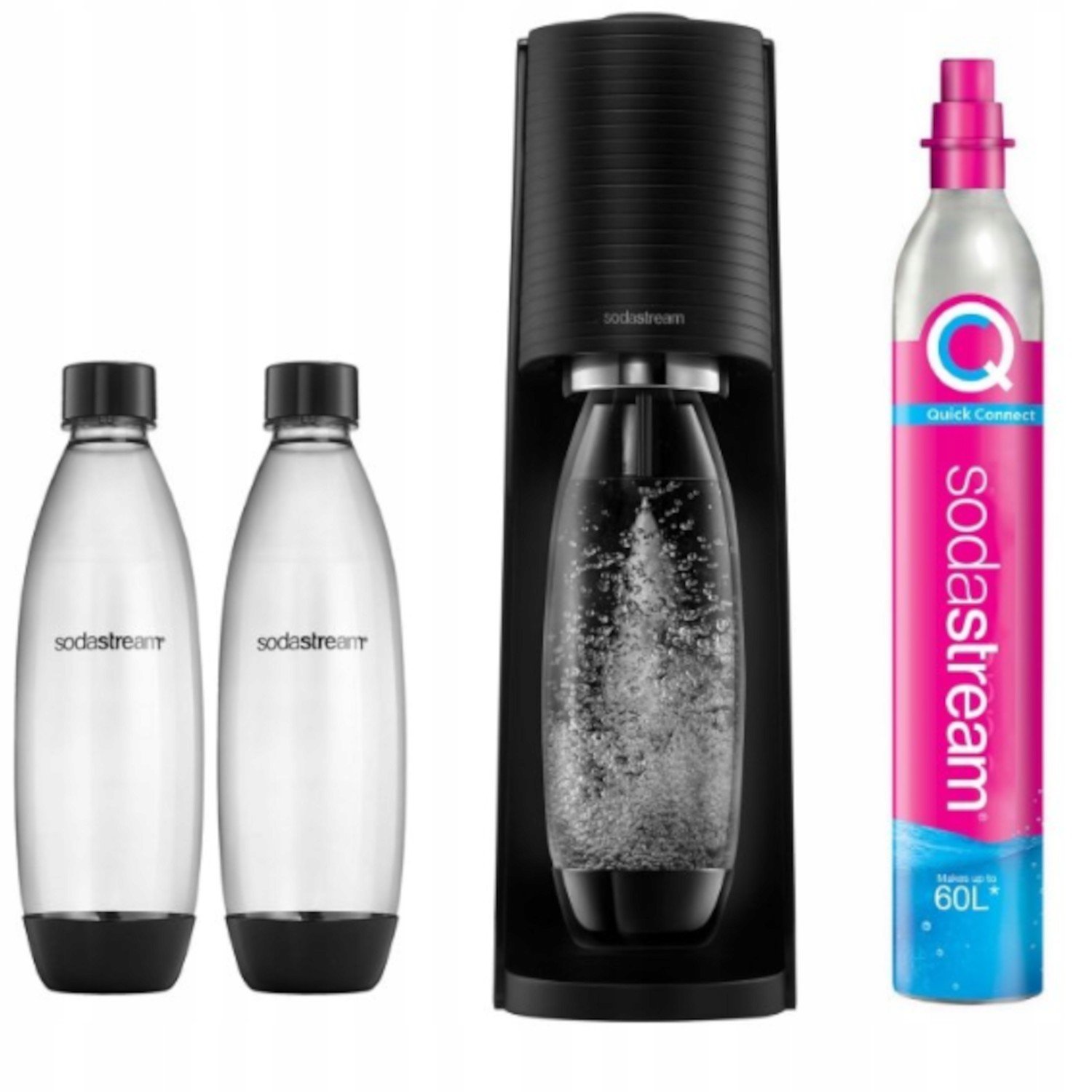 Saturátor Terra černý 2 lahve sada SodaStream