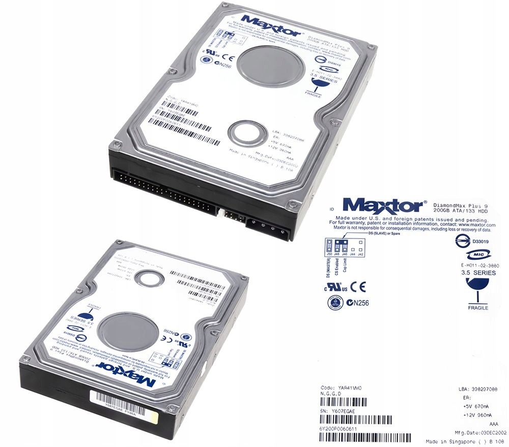 Maxtor 6Y200P 200GB Ata 7200RPM 3.5''