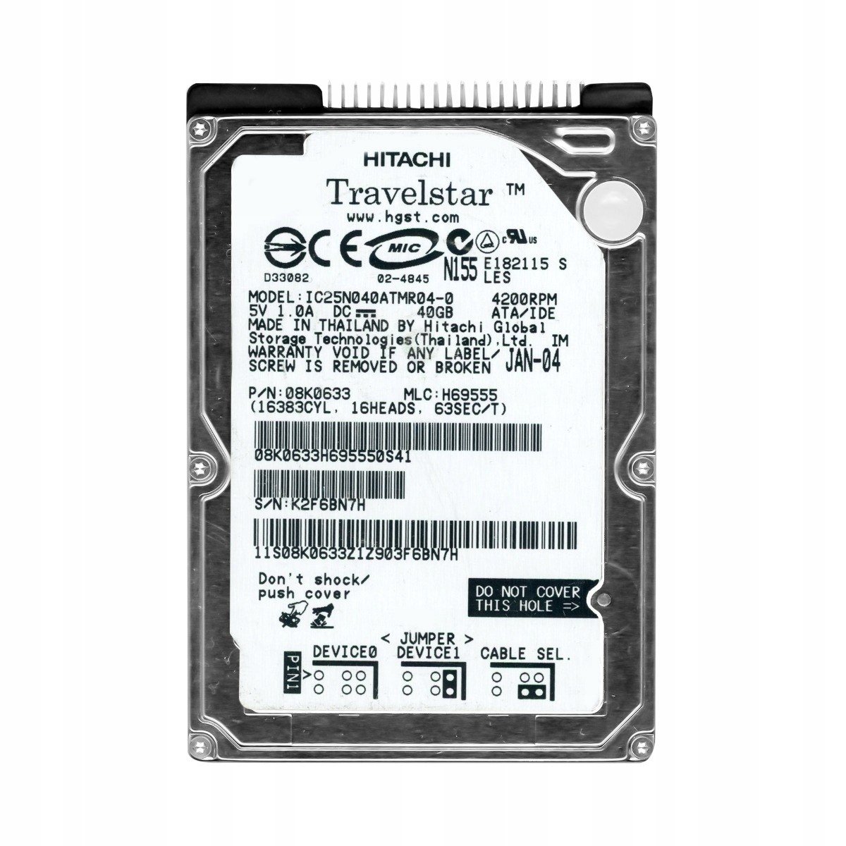 40GB 4.2K 2MB Ata 2.5'' IC25N040ATMR04-0