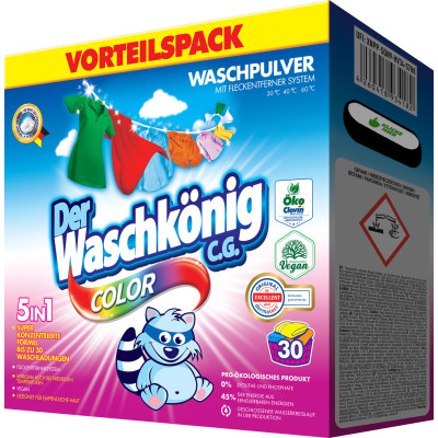 Waschkönig Color prací prášek, 30 praní, 1,95 kg