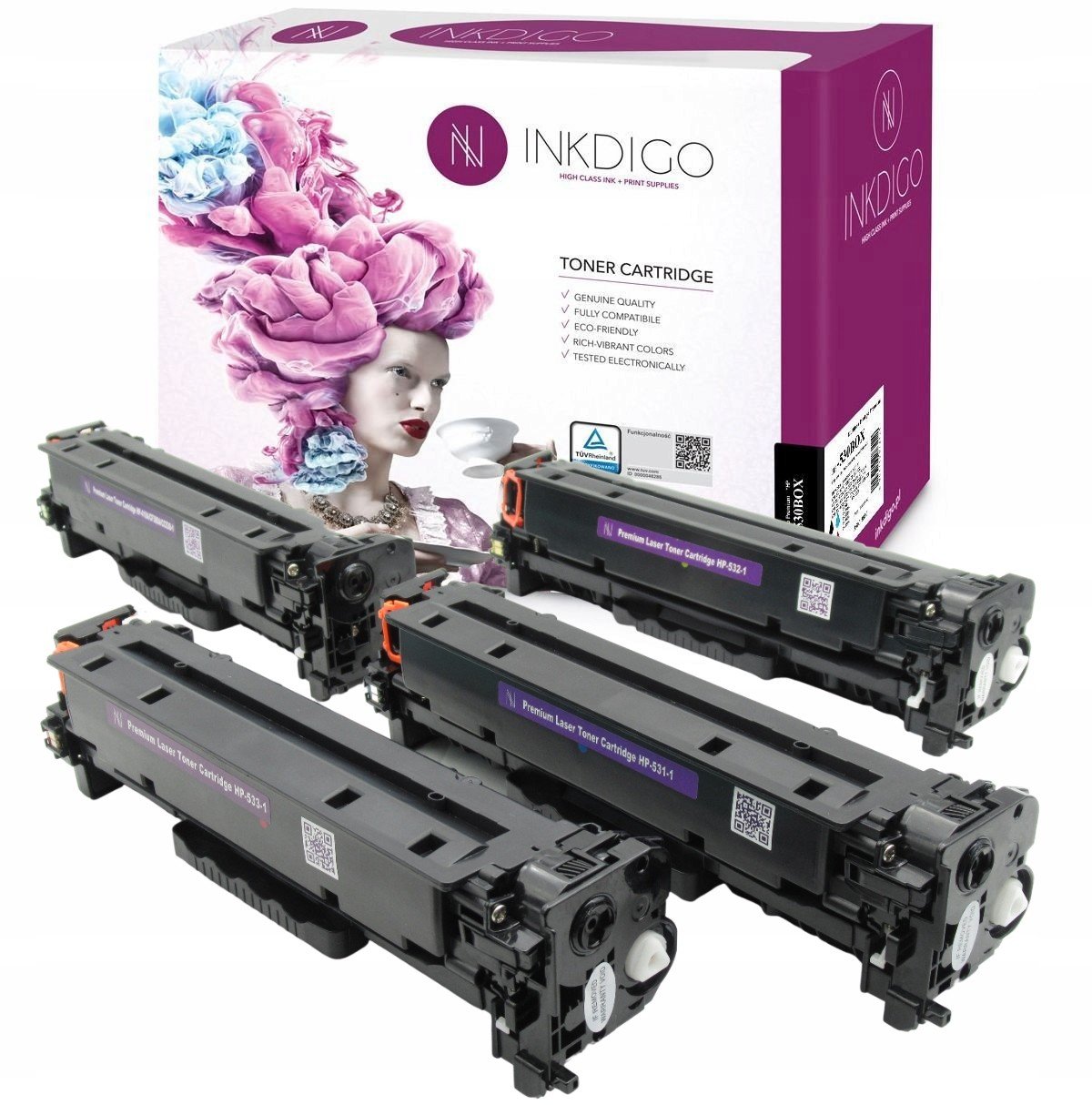 4x Toner CC530A CC531A CC532A CC533A CP2025 CM2320