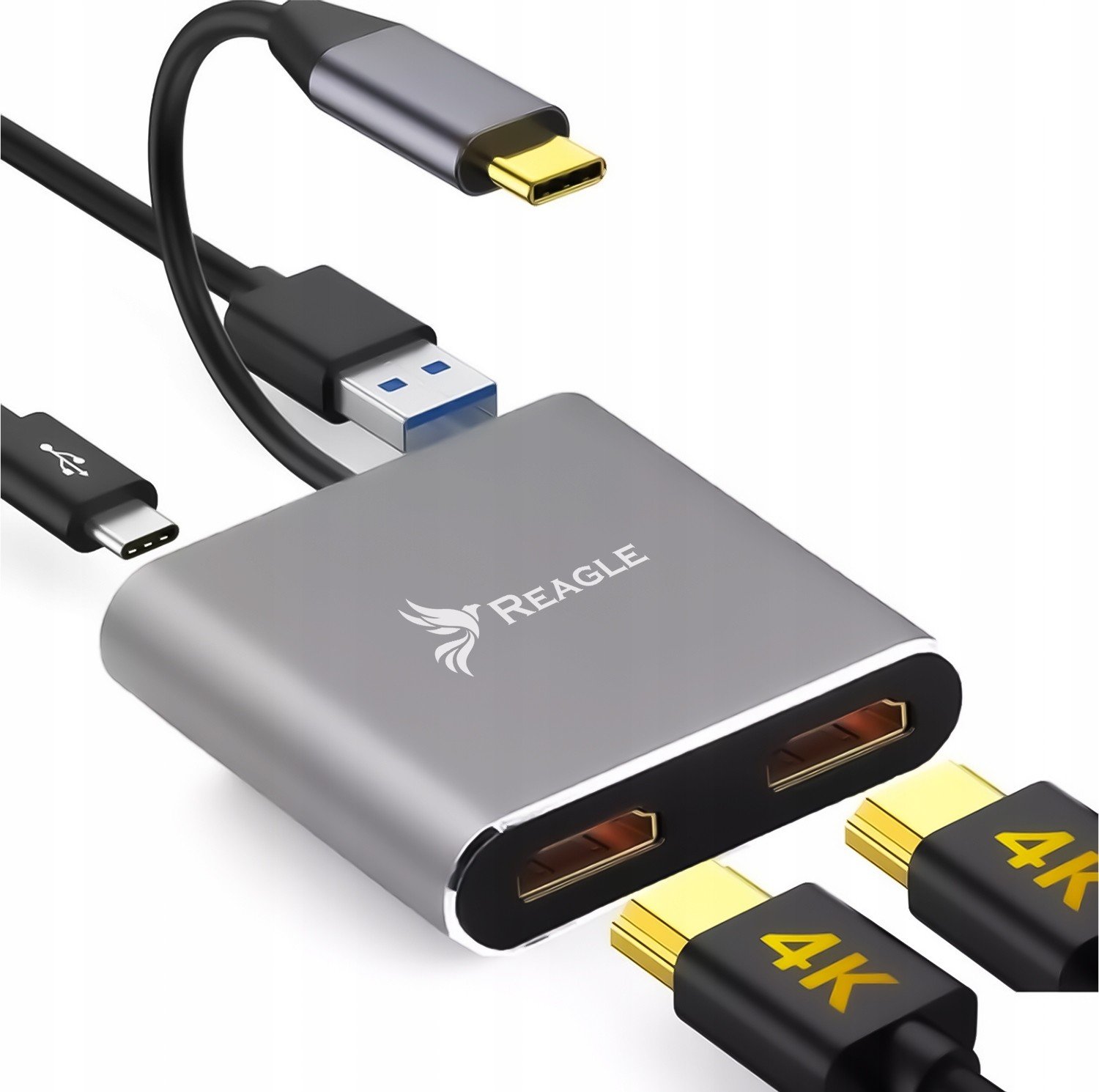 Hub Usb-c adaptér Dual 2x Hdmi 4K Usb MacBook Pd