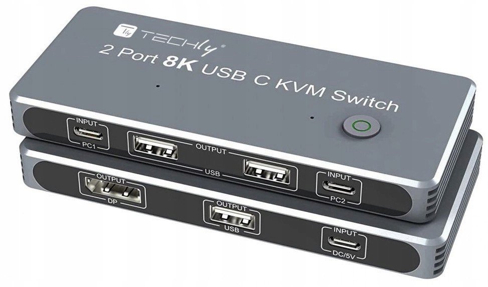 Kvm Usb-c přepínač 2x1 s DisplayPort 1.4 Video