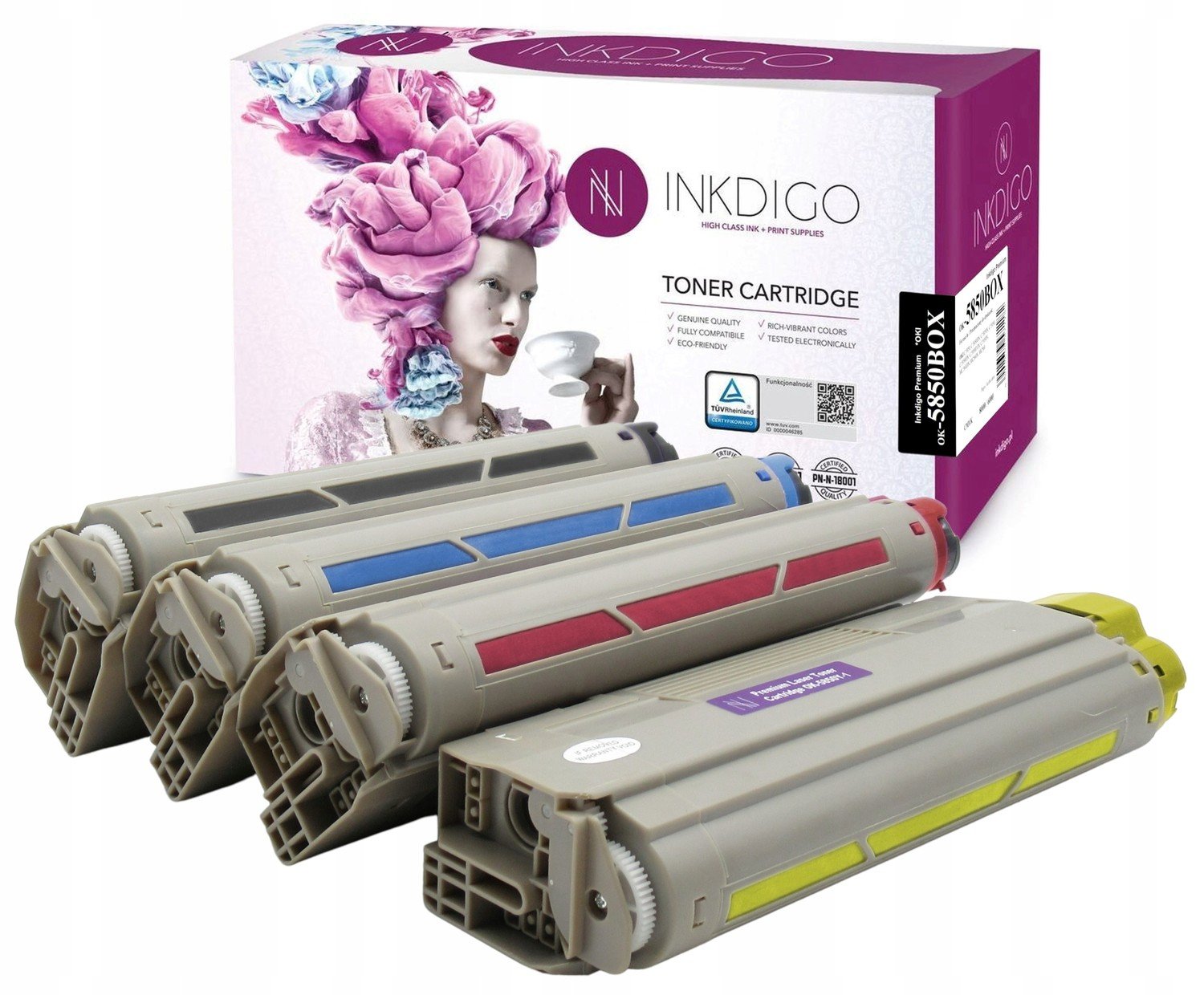 4x Toner do tiskárny Oki MC560 C5850 C5950 Cmyk