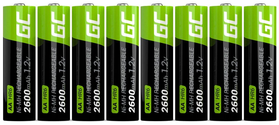 8x baterie Aa R6 Green Cell 2600 mAH