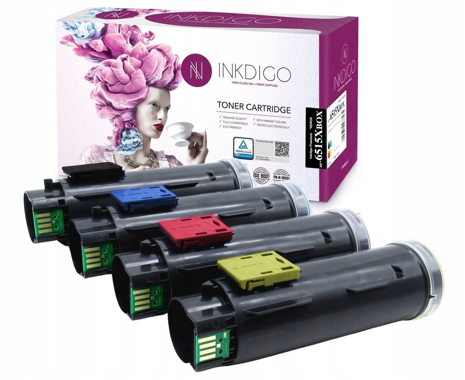 4x Toner Inkdigo pro Xerox 6510 6515 Komplet