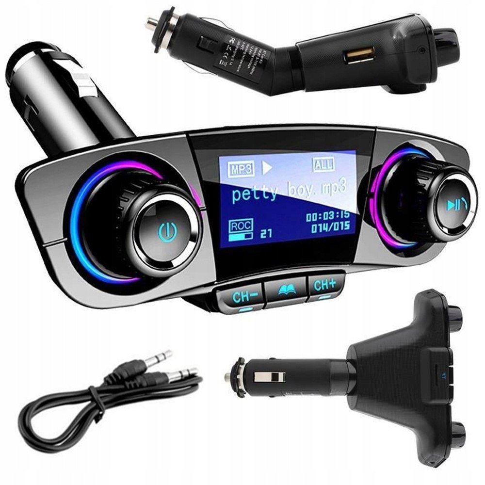 Transmitter fm bluetooth usb 5.0 multifunkční 8v1