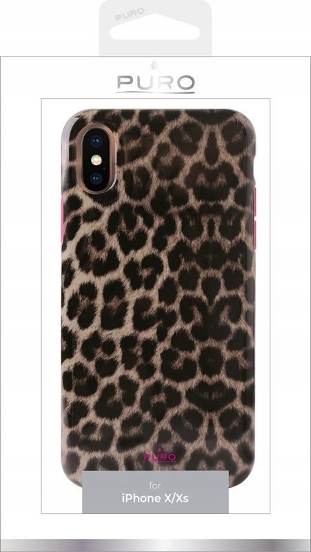 Kryt Puro Glam Leopard – obal na iPhone Xs X (Leo