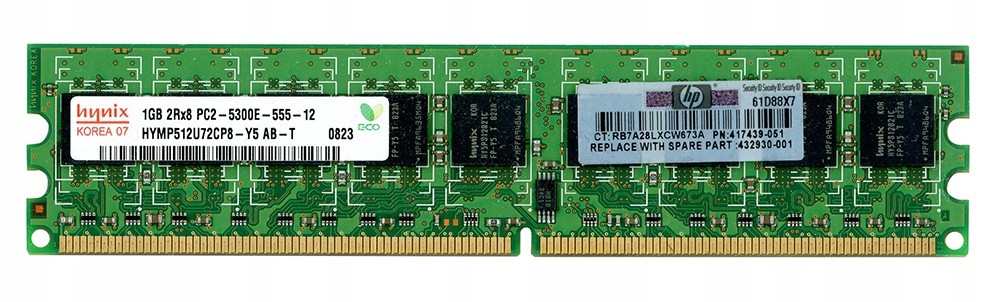 Hp 417439-051 HYMP512U72CP8-Y5 1GB DDR2-667MHz Ecc