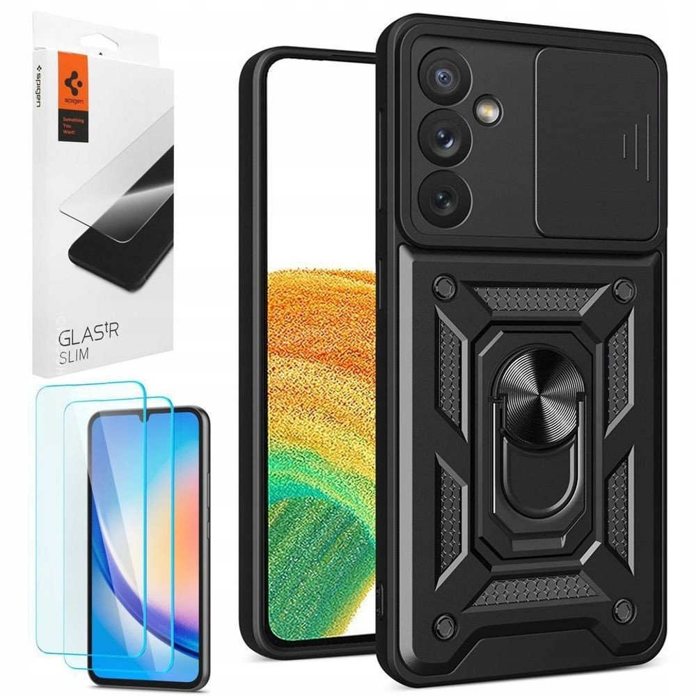 Pouzdro Spigen Glass pro Galaxy A34 5G, Ring Camshield