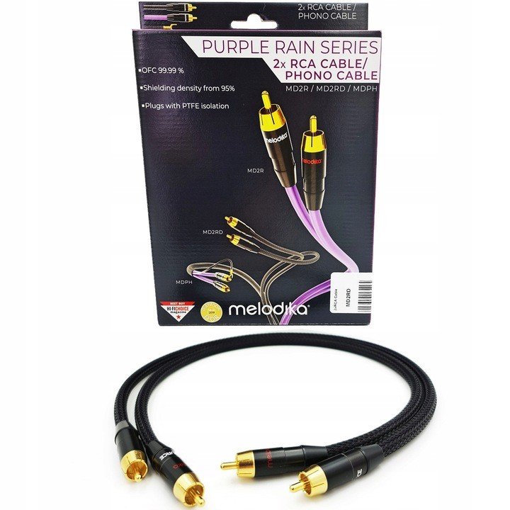 Kabel Audio 2RCA 2xRCA Cinch Melodika MD2RD05 0,5m