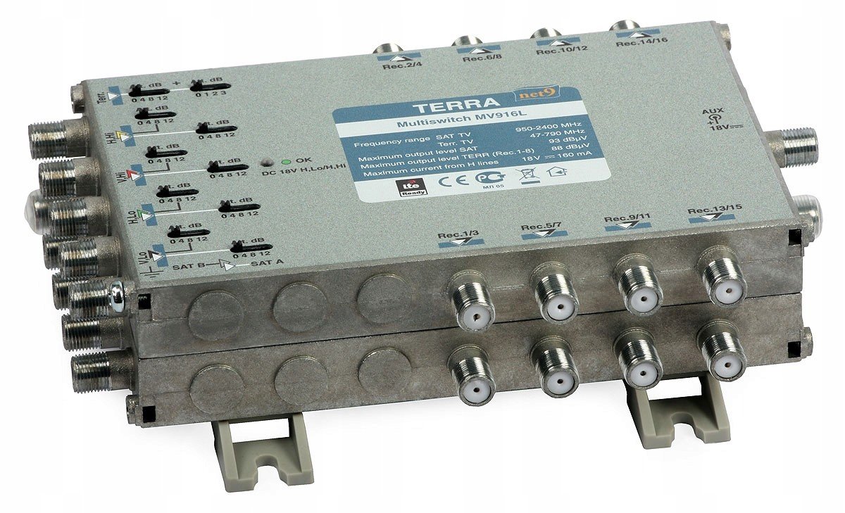 Multipřepínač MV-916L 9-vstupní/16-výstupní Terra