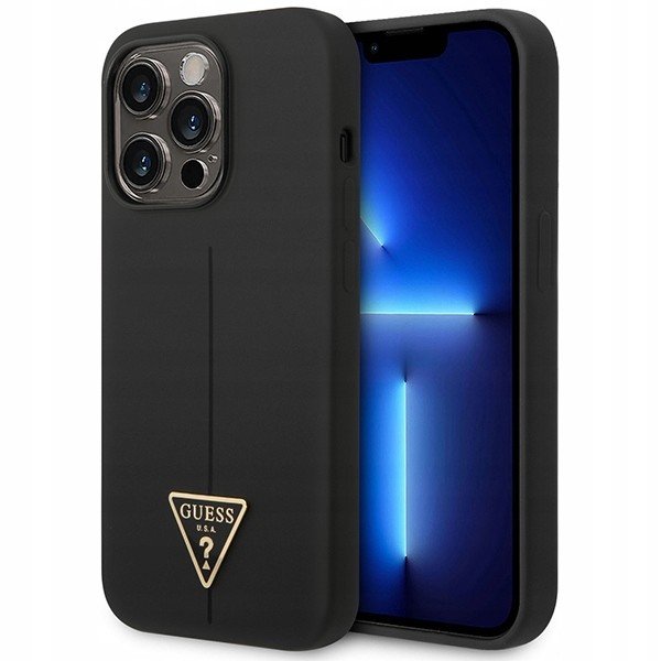 Logo Guess silikonový trojúhelník – obal na iPhone 14 Pro