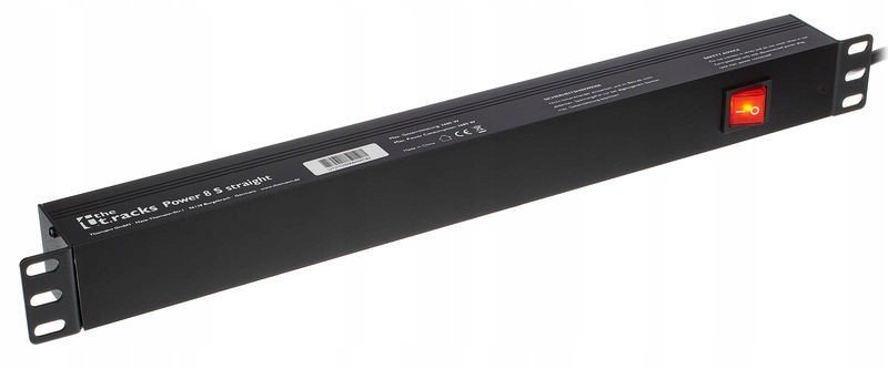 Zásuvková lišta 8 zásuvek the t.racks 19 Rack 1U