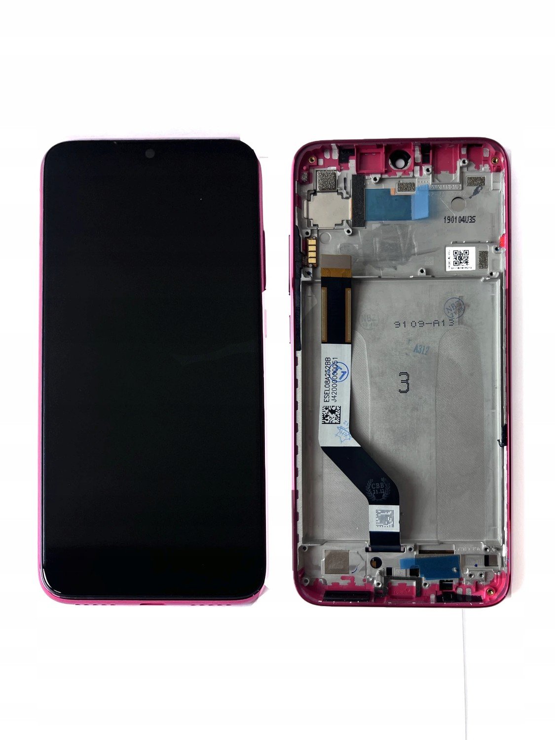 Displej s rámečkem Xiaomi Redmi Note 7 červený