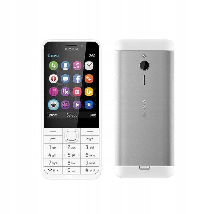 Stříbrný telefon Nokia 230 Dual Sim Bluetooth